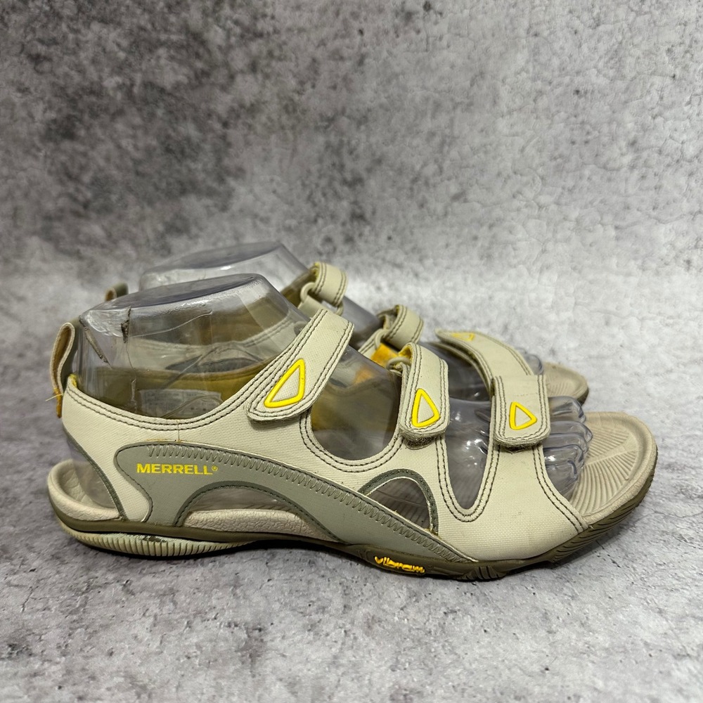 Merrell Pipidae Wrap Sandals Womens 7 Silver Lining Gray Barefoot Vibram Strappy